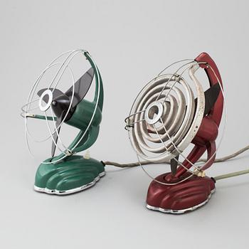 Two 'Libelle' table fans, from Schoeller &Co, mid 20th century.