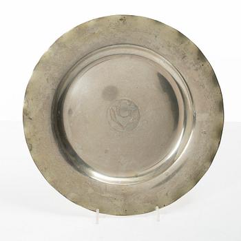 Three silver dishes, Sweden, 1910-32.