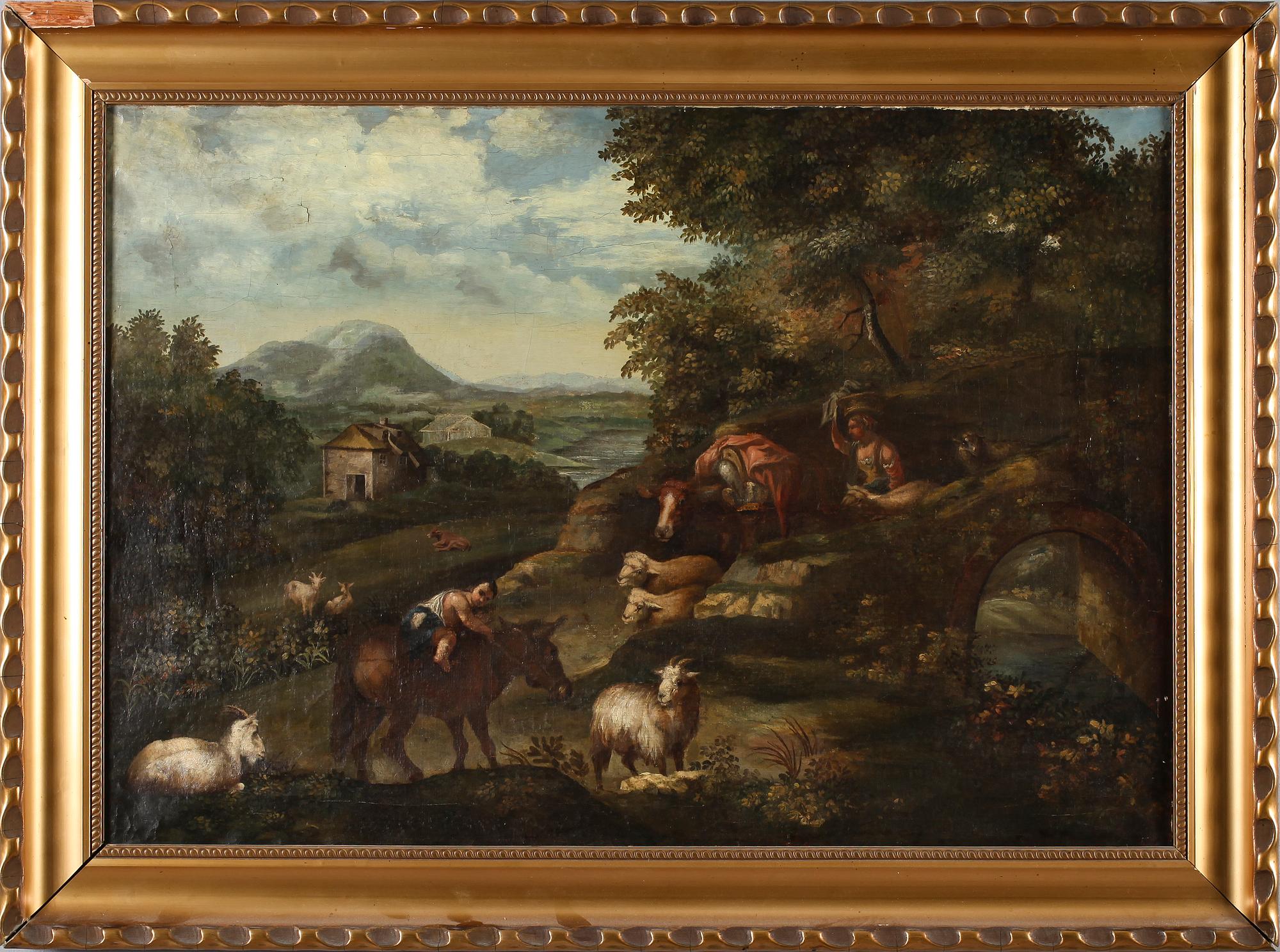 OKÄND KONSTNÄR, olja på duk, ej signerad, 1700-/1800-tal.