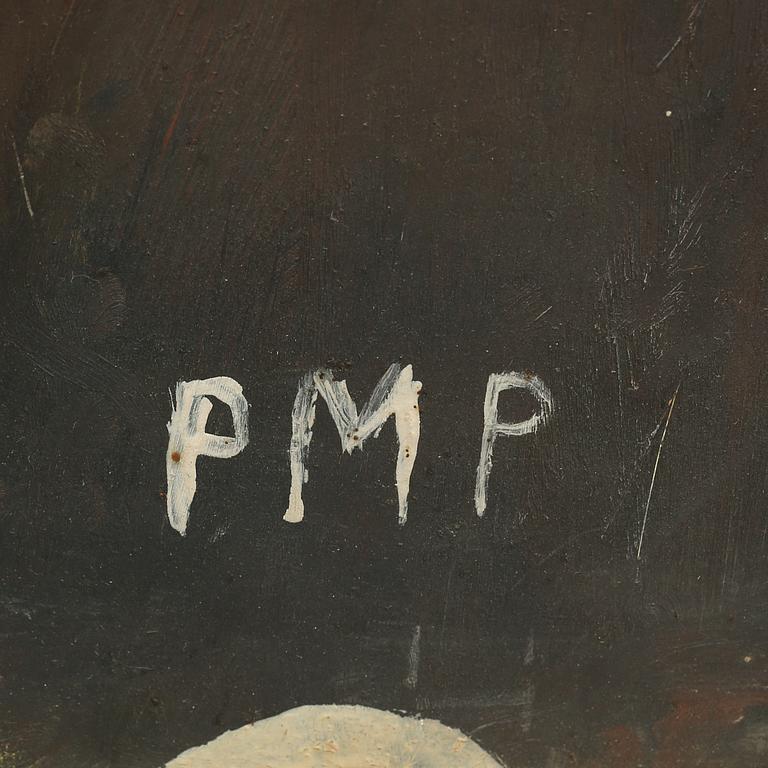 PRIMUS MORTIMER PETTERSSON, olja på pannå, monogramsignerad.