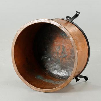 A 20th century copper vat.