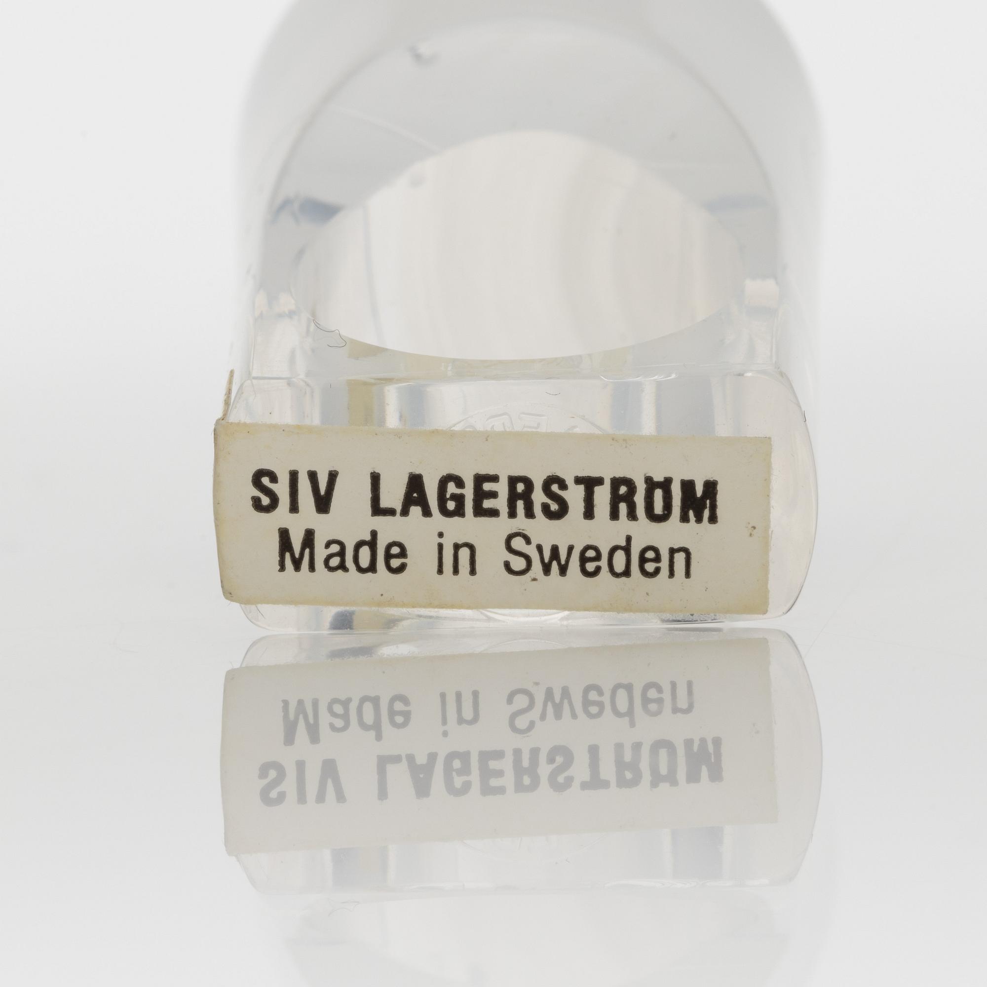 Siv Lagerström, three rings, acrylic plastic, 1970s.