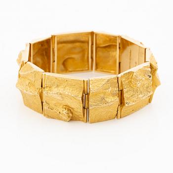 Björn Weckström, armband "Golden River", 18K guld, för Lapponia, Finland.