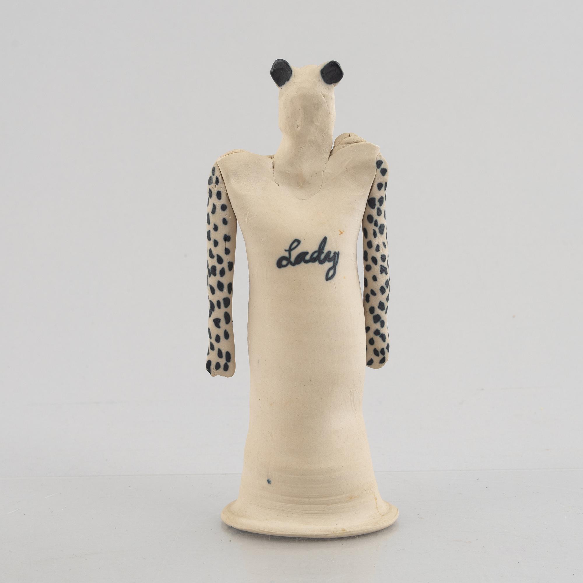 Ulrica Hydman-Vallien, skulptur, stengods, "Lady".