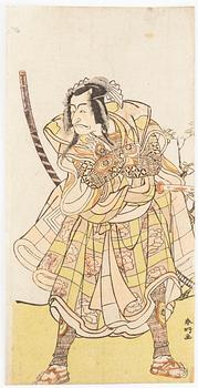 Katsukawa Shunchō, a woodblock print in colours, late 18th Century.