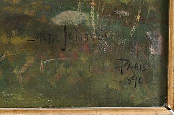 ALFRED JANSSON, olja på duk, signerad och daterad 1890.