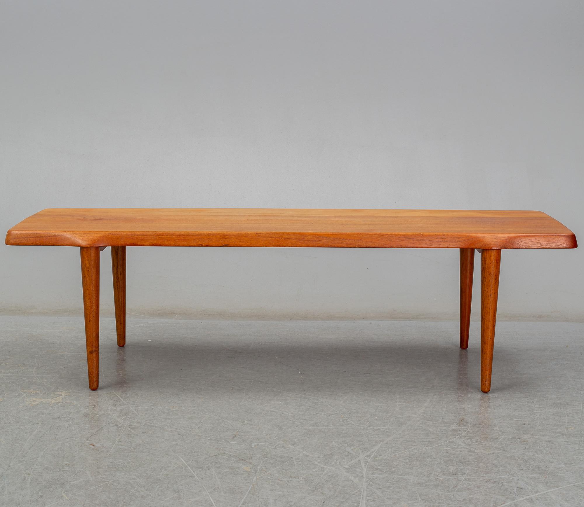 JOHN BONÉ, sofa table, Denmark. Second half of the 20th century. Signed.