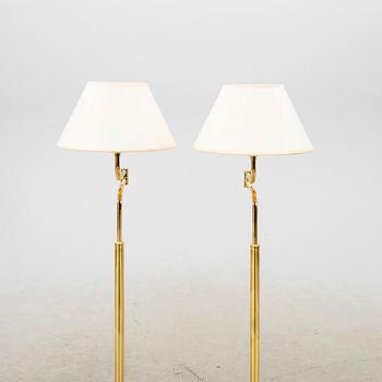 Floor lamps 1 pair, Belysia AB Sweden, later half of the 20th century.