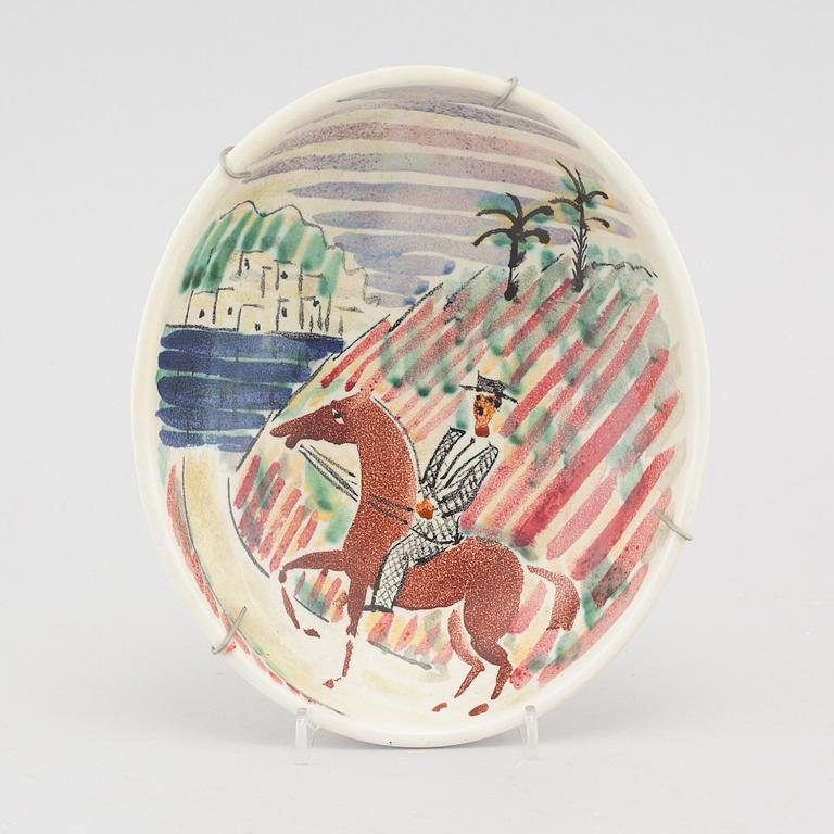a stoneware bowl for Rörstrand, signed and dated -43.