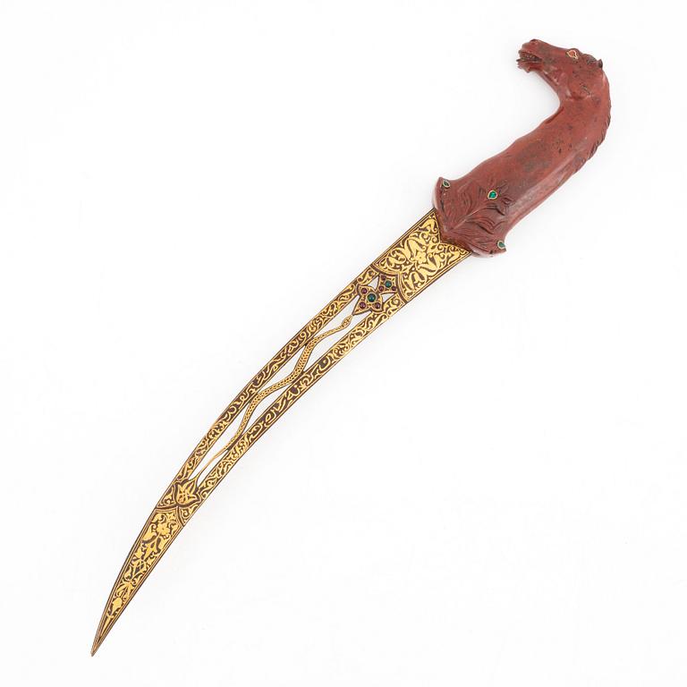 Khanjar, dagger, indopersian for the ottoman market, turn of the Century 1900.