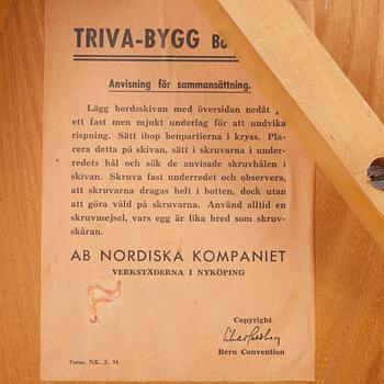 BORD, Triva-serien, NK. 1900-talets mitt.