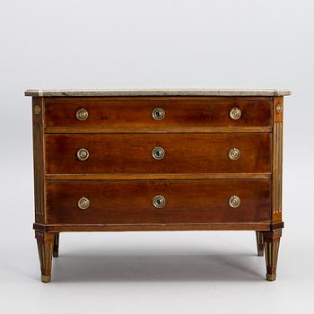 A GUSTAVIAN CHEST OF DRAWERS, late 18th century, Manufactured by Anders Lundelius.