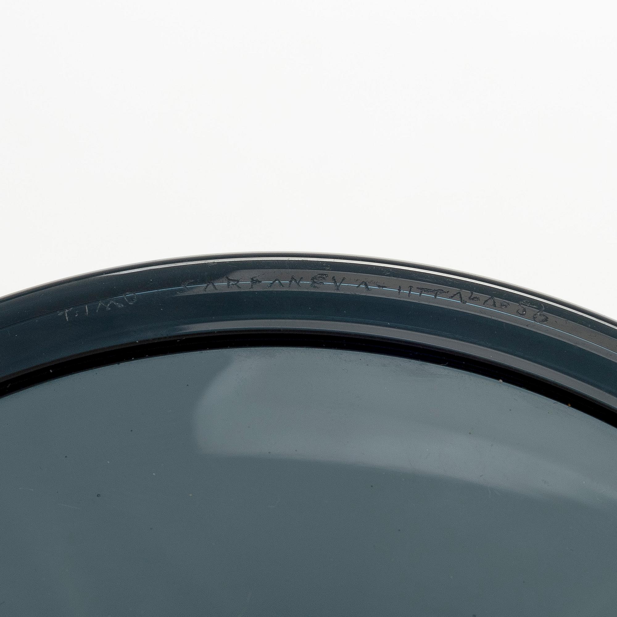 Timo Sarpaneva, tallrikar, 10 st, "Bandkant", signerade Timo Sarpaneva Iittala -57.
