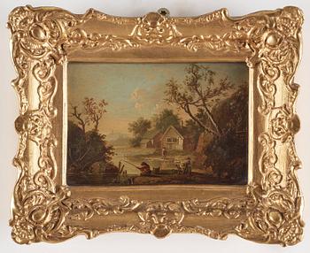 Johan Philip Korn, Landscapes with figures, a pair.