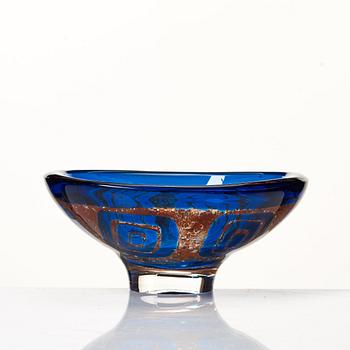 Sven Palmqvist, a "Ravenna" glass bowl, Orrefors 1973.