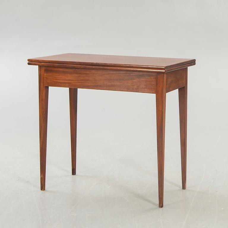 A late Gustavian mahogany game table first half of the 1800s.