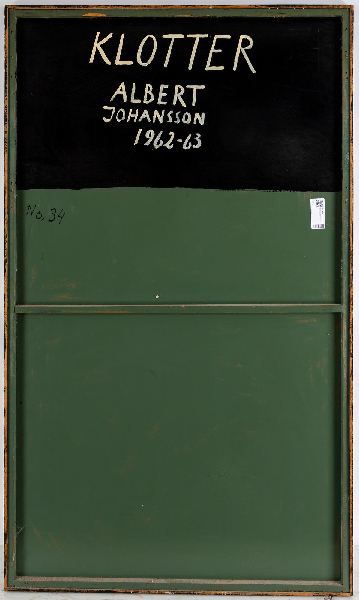 ALBERT JOHANSSON, mixed media on panel, signed 1962-63 verso.