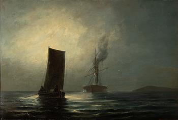 Adolf Nordling, Segelfartyg utanför kusten.