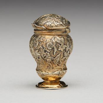 Hans Petter Vogt, luktdosa, silver, (verksam i Kristianstad 1752-1804). Rokoko.