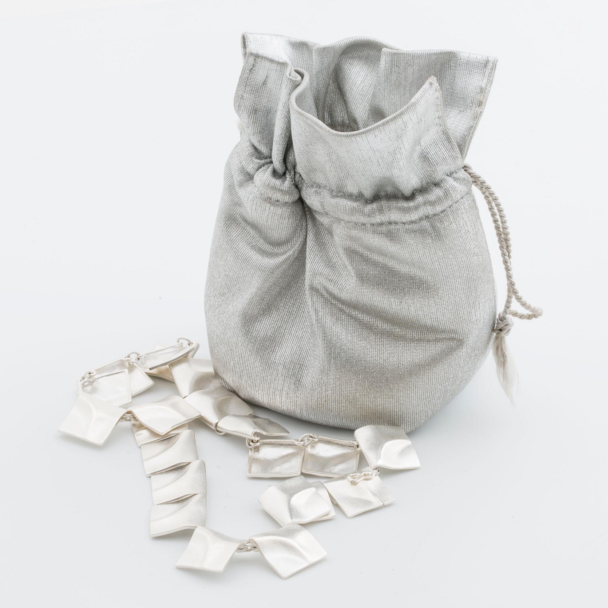 LAPPONIA NECKLACE, silver, "Galactic Peaks, design Björn Weckström, Finland, original pouch.