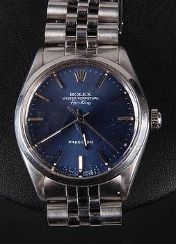 HERRARMBANDSUR, stål, "Air-King", Rolex, Oyster Perpetual. Troligen 1980-tal.