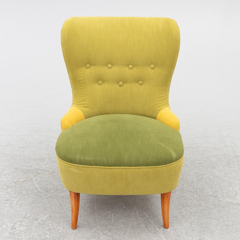 A Swedish sofa and chair, mid 20th century.