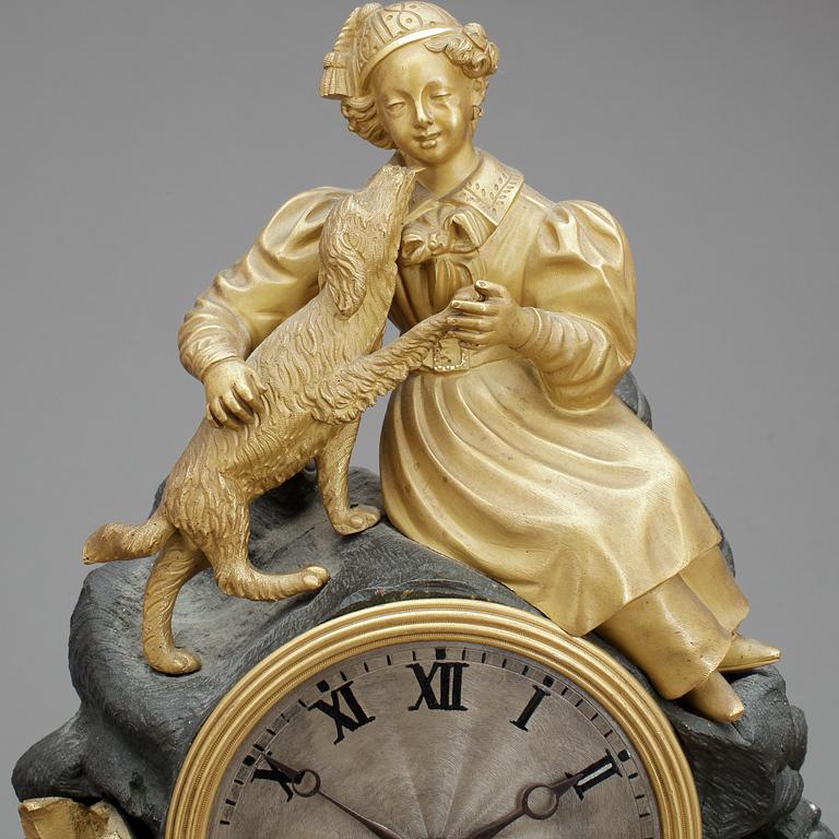 BORDSPENDYL, senempire, 1800-talets första hälft.