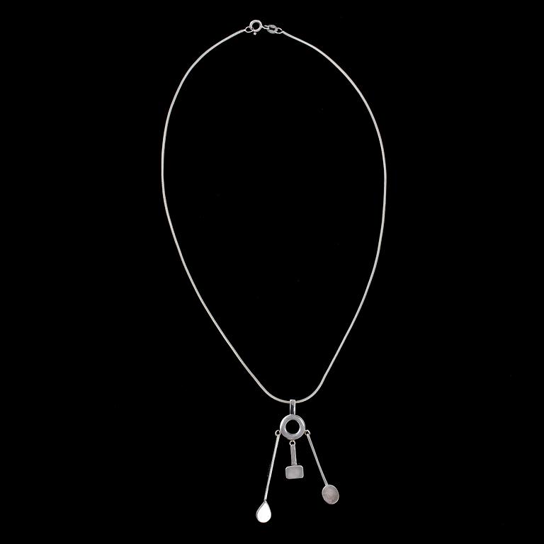 COLLIER OCH ÖRHÄNGEN, ett par, sterling silver, "Dreamcatcher" o "Ring Chain Ear II", Efva Attling, Stockholm, 2000-tal.
