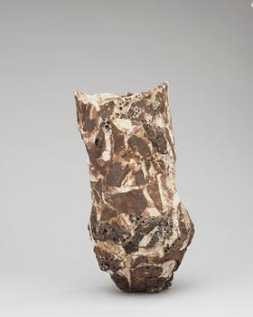 An Ewen Henderson large ceramic vase with volcanic texture, England, probably 1980's.