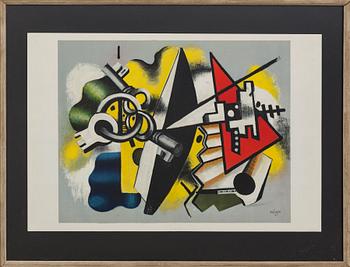 FERNAND LÉGER, färglitografi, ur Derrière le Miroir 79-80-81, 1955, signerad i trycket.