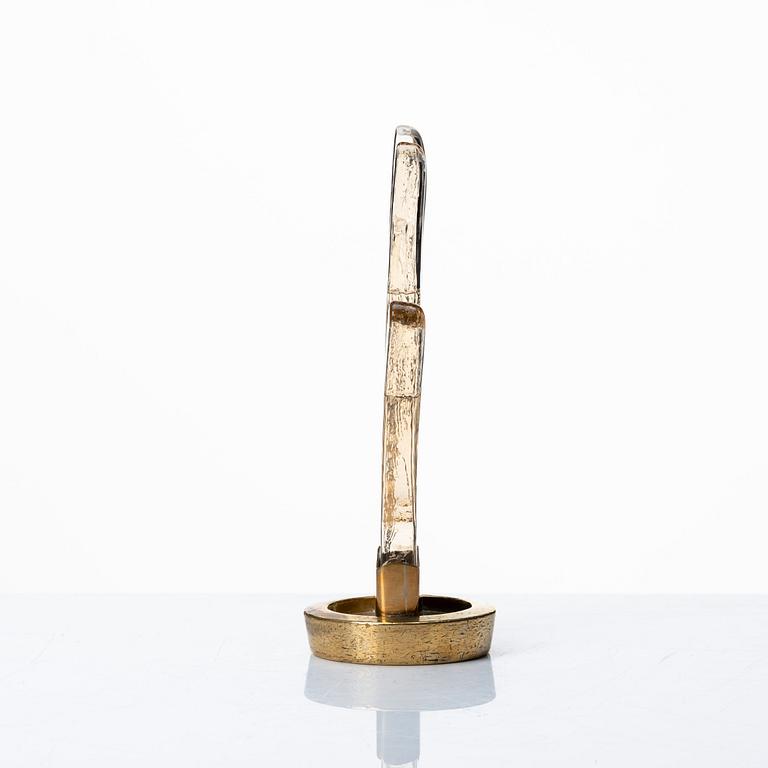Estrid Ericson, attributed to, a brass and glass sculpture for exposing rings at Svenskt Tenn, 1950-1960s.