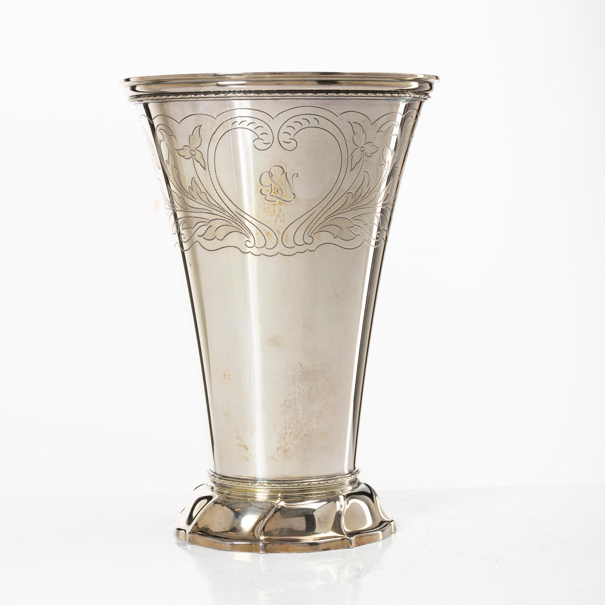 Cup, silver, GAB, Stockholm, 1948.