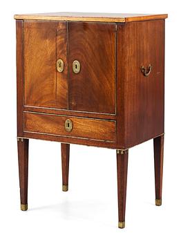A late Gustavian chamber pot cupboard by E. Nyström 1788.