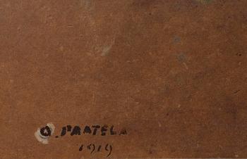 OSKARI PAATELA, olja på skiva, sign. och dat. 1919.