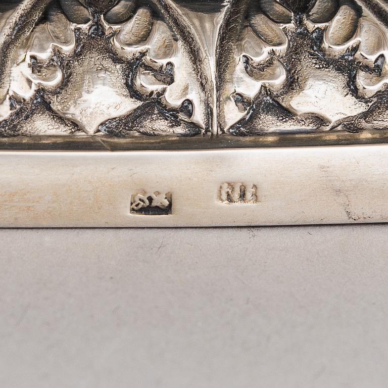 Otto Heinrich Nowack, leipäkori, hopeaa, osittain kullattua, Tartto 1829-1845.