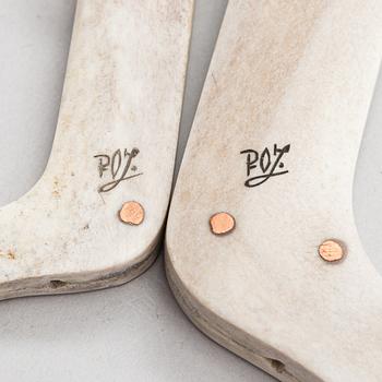 Two sami knifes, Per-Ola Jönestal, Kurravaara. Signed POJ.
