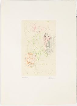 Hans Bellmer · HANS BELLMER, färgakvatint. Signerad och numrerad 65/100.