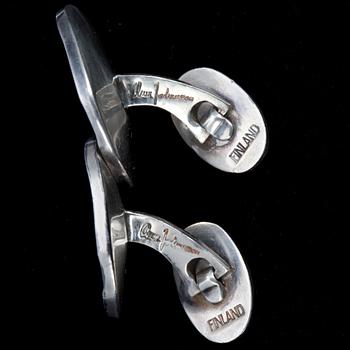 MANSCHETTKNAPPAR, 2 par, silver och agat, 1900-talet senare hälft, tot.vikt. 35g.