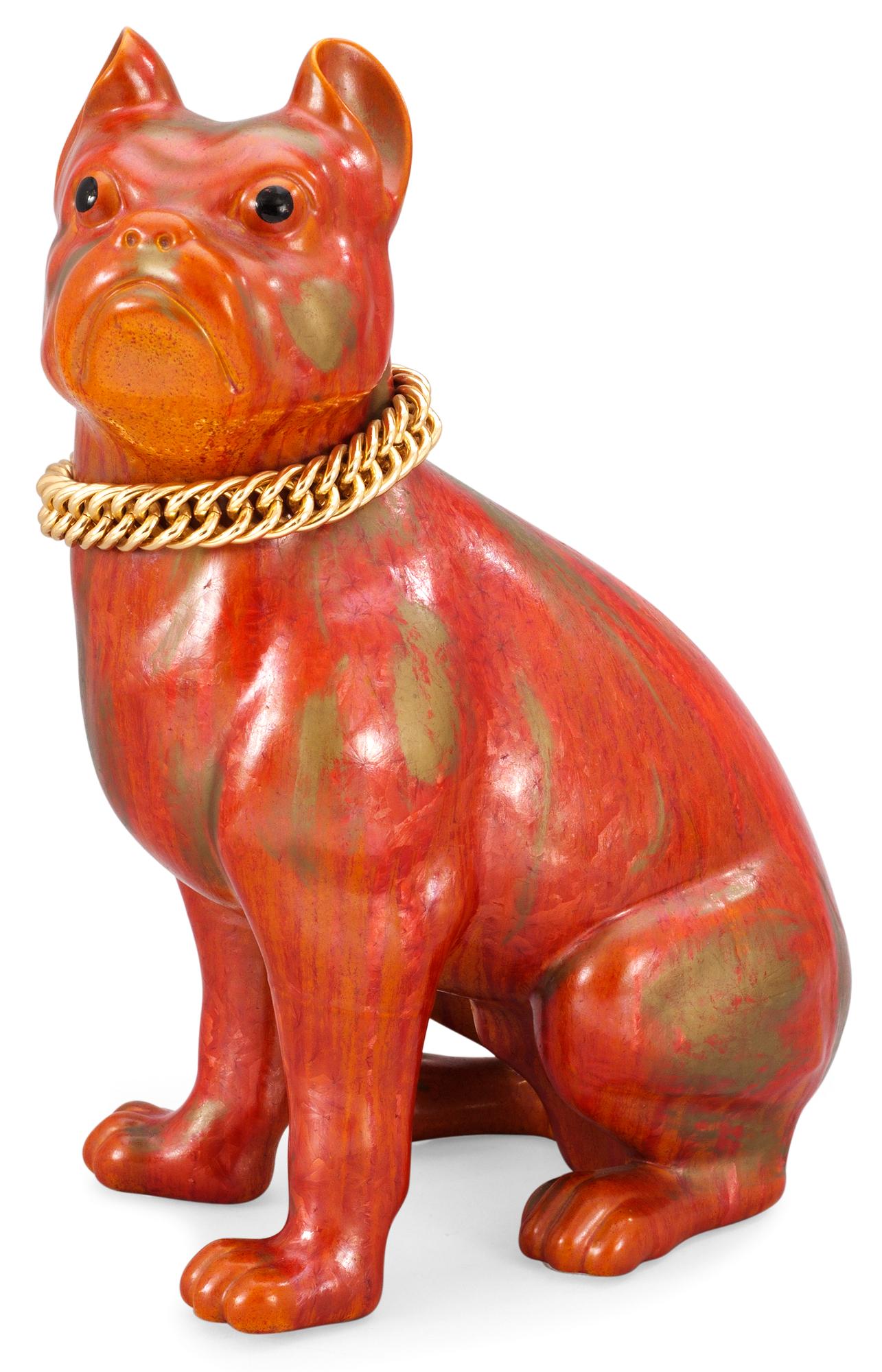 A Piero Fornasetti "Carlino" porcelain dog, Milan, Italy, 1950's.