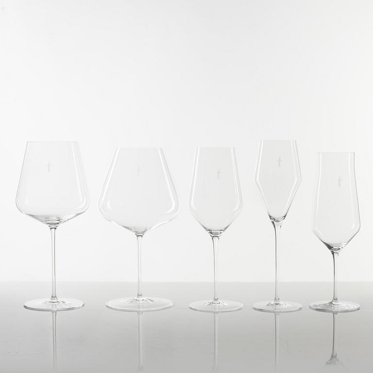 Hans Denk, a 30-piece 'Denk'Art' glass service, Zalto, Austria.