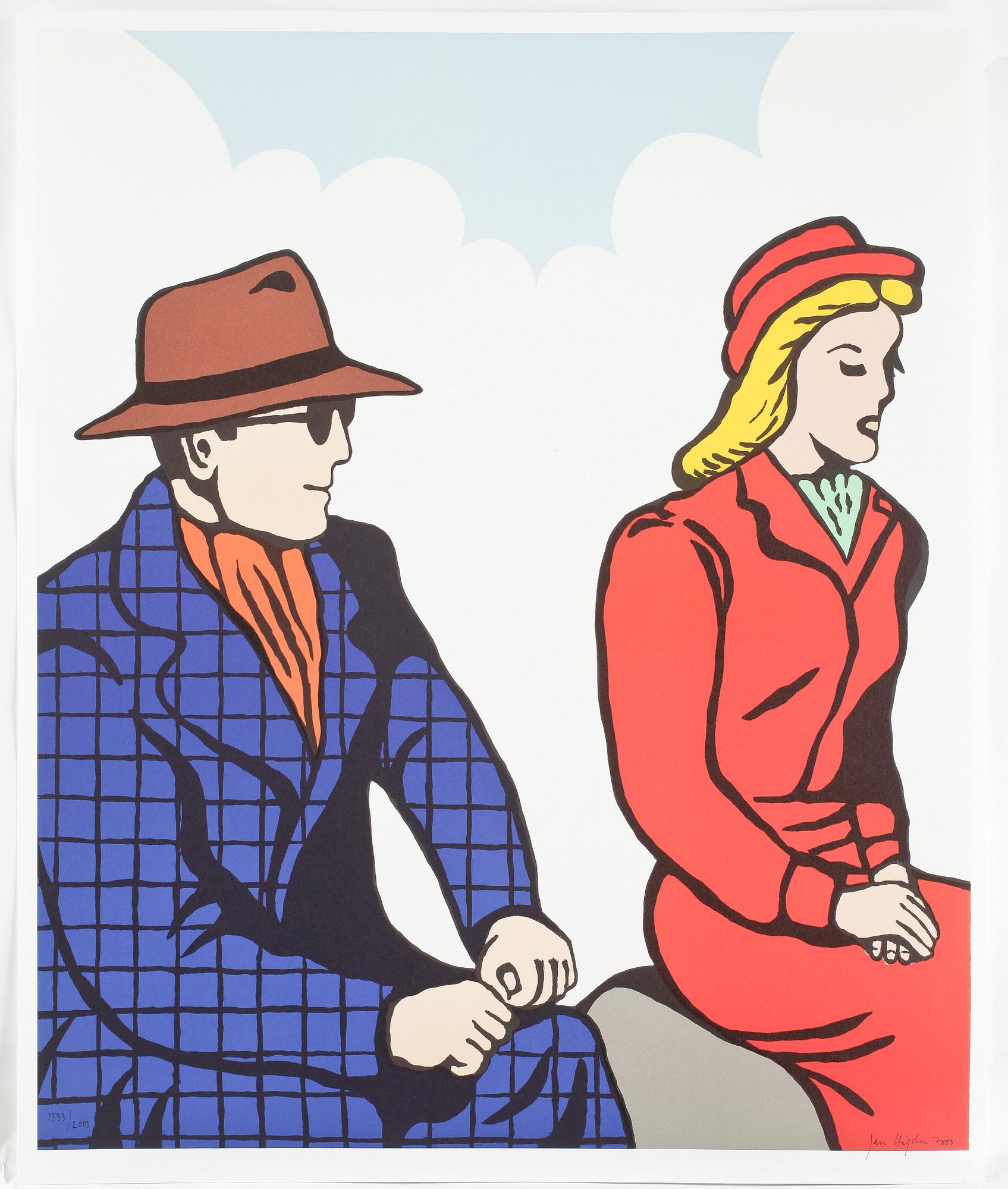 JAN HÅFSTRÖM, färglitografi, signerad och numrerad. 1333/2000.