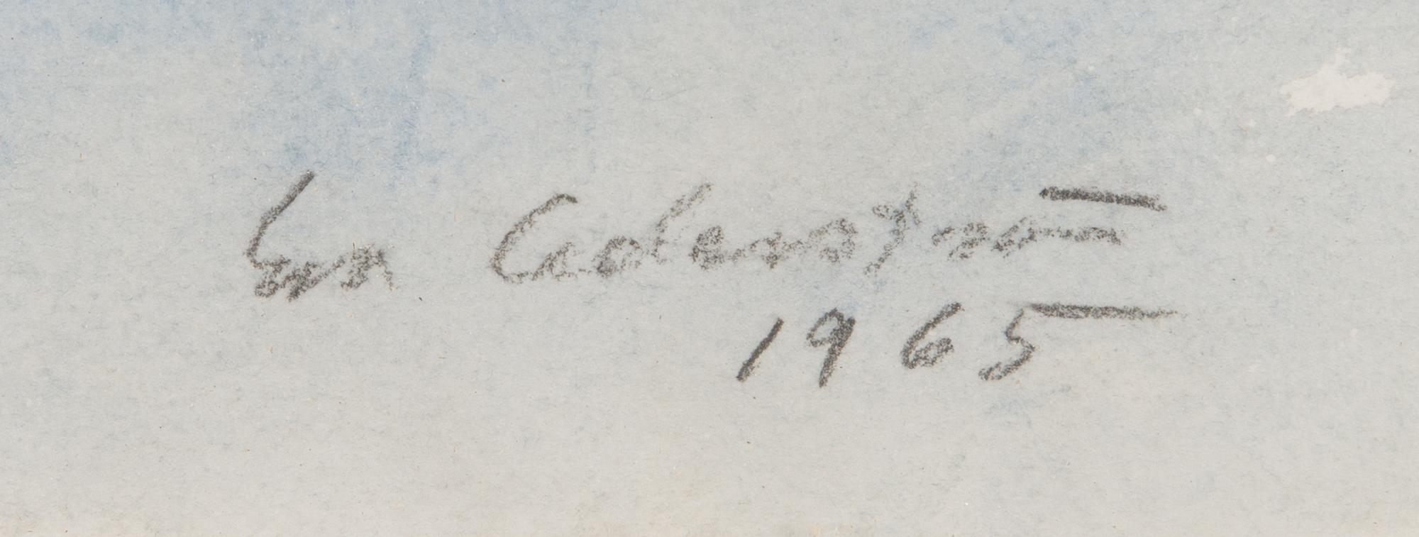 Eva Cederström, akvarelli, signeerattu ja päivätty 1965.