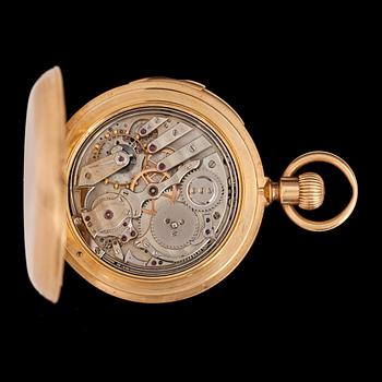 A pocket watch by Louis Audemars, repeater and perpetual calender, c. 1900.