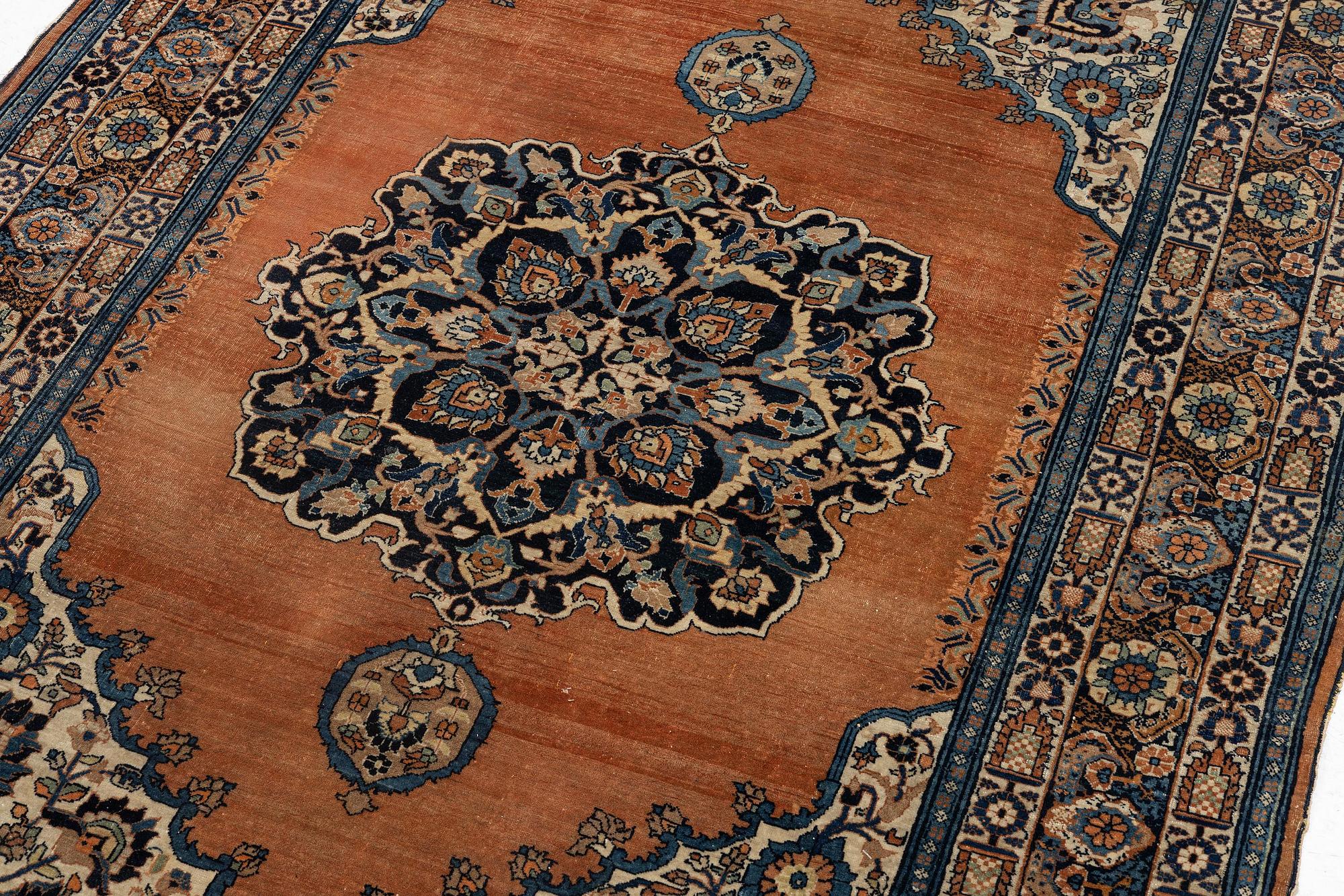 An antique 'Haj Jalili' Tabriz carpet, Northwest Persia, c. 185 x 141 cm.