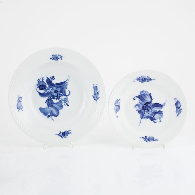 119 pieces of a 'Blue flower' porcelain service, Royal Copenhagen, Denmark.