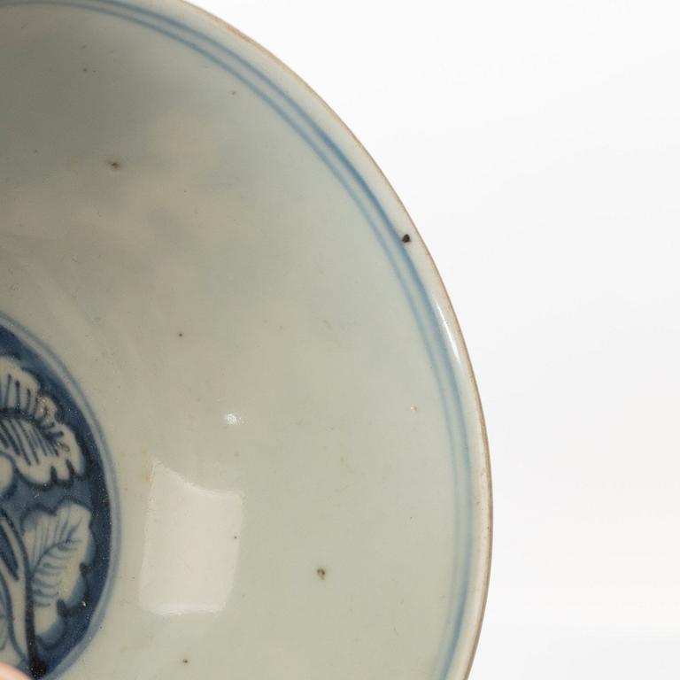 Two blue and white bowls, Ming dynasty (1368-1644).