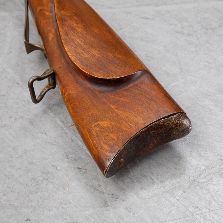 A percussion snap lock rifle, 19th Century.