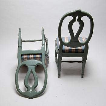 STOLAR, ett par, gustaviansk stil, 1800-tal.