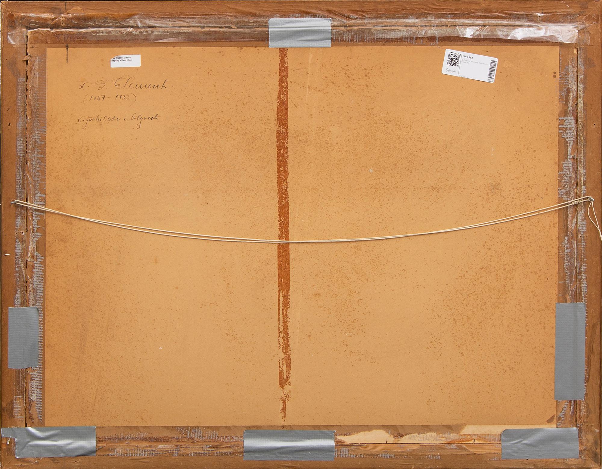 Gad Fredrik Clement, drawing, signed.