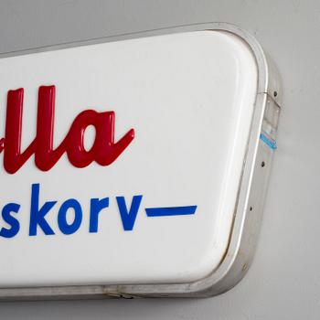 LJUSSKYLT, Nässil & Co Skyltfabrik, Stockholm, omkring 1900-talets mitt.